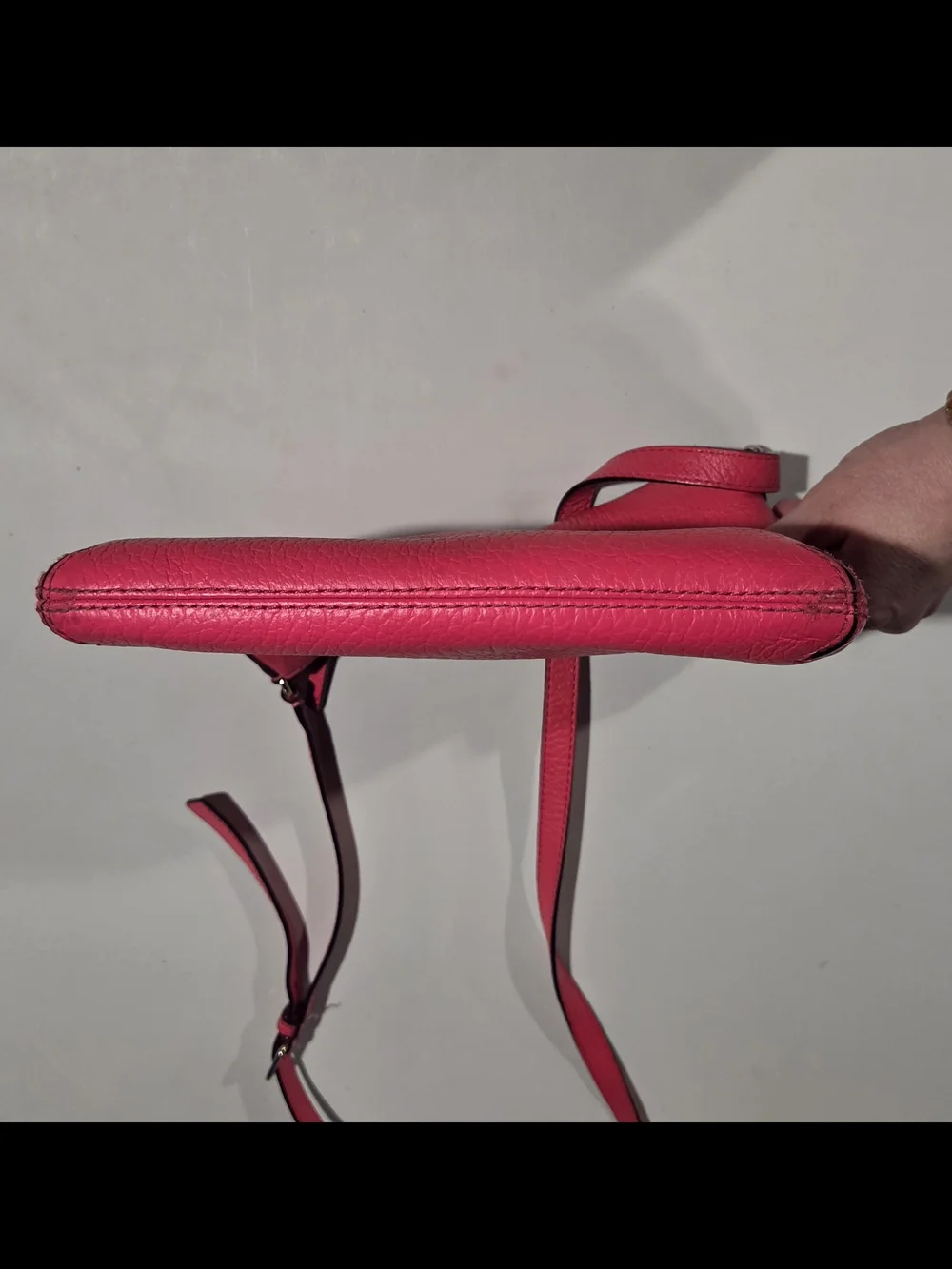 Kate Spade Hot Pink Pebbled Leather Crossbody Bag